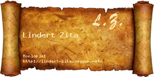 Lindert Zita névjegykártya